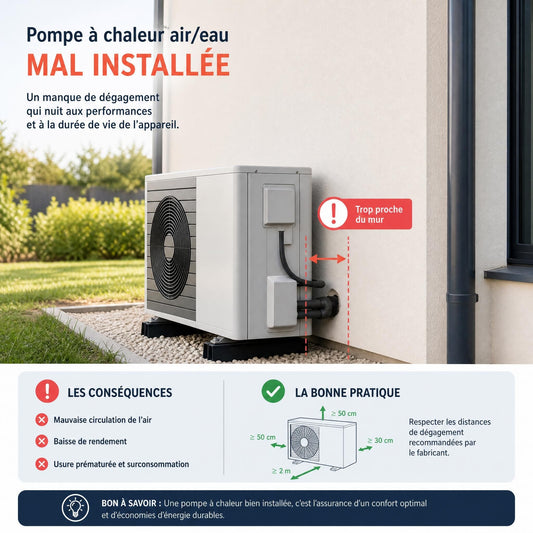 PAC air/eau : les 7 erreurs qui coûtent cher (et comment les éviter)