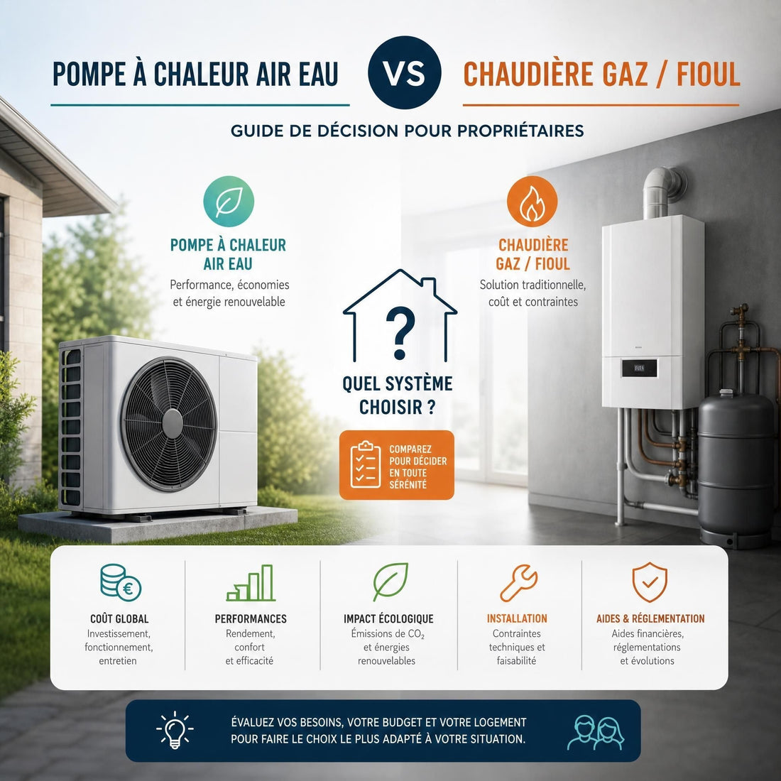PAC air/eau ou autre solution de chauffage : le comparatif complet pour faire le bon choix en 2026
