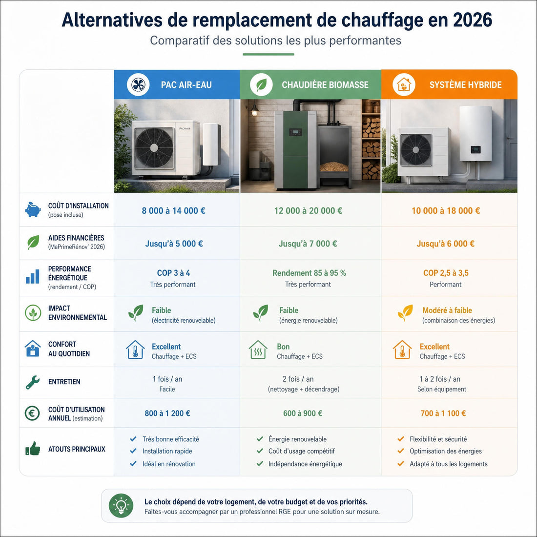 Remplacement de chauffage : le guide comparatif pour choisir la meilleure alternative à votre chaudière fioul ou gaz en 2026