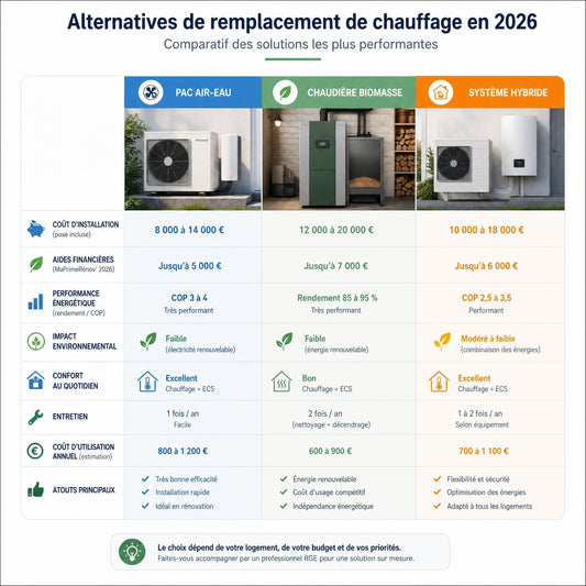 Remplacement de chauffage : le guide comparatif pour choisir la meilleure alternative à votre chaudière fioul ou gaz en 2026